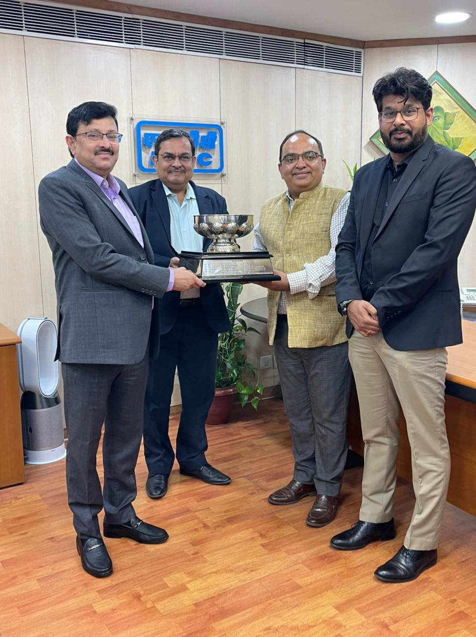 AIMA NMG 2021 Championship Rolling Trophy presented to NTPC