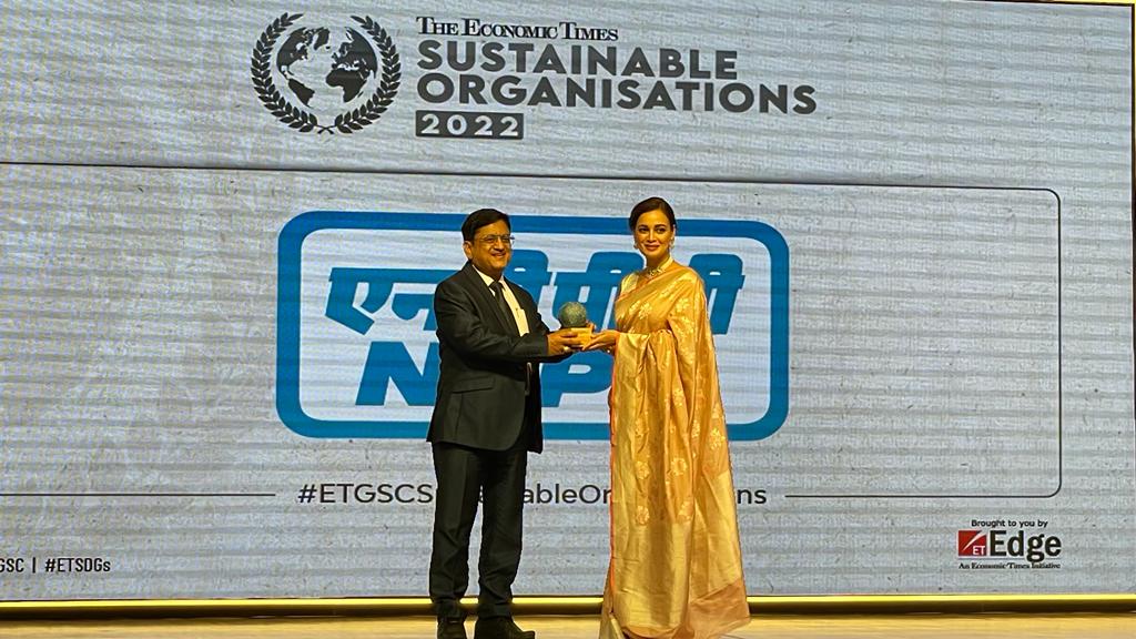 NTPC recognised as "Sustainable Organisation" at The Economic Times-Sustainable Organisation Awards 2022 function held in Mumbai on 29th June, 2022.