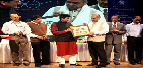 NTPC felicitated for contribution to Swachh Vidyalaya Abhiyan